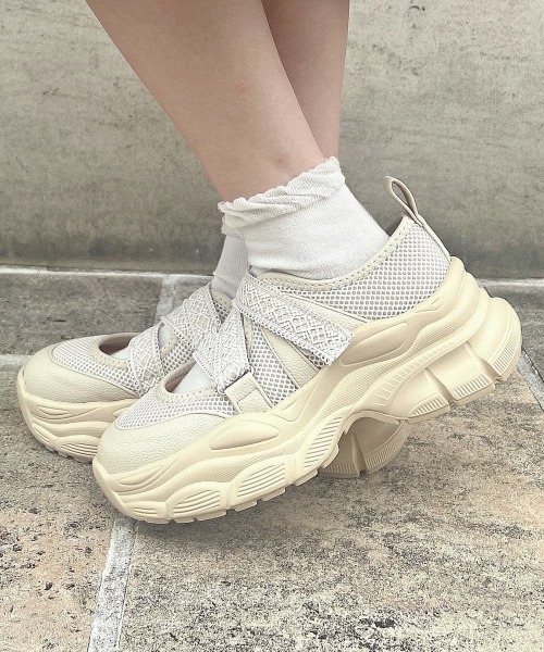 「F i.n.t」 ローカットスニーカー LL ブラック レディース_画像4