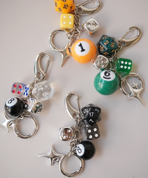 キーホルダー 「 Sowel. / ソエル 」 ダイス ビリヤードボール