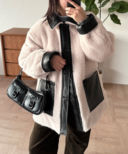 MUHET（ミュエータ） ブルゾン アウター reversible synthetic leather