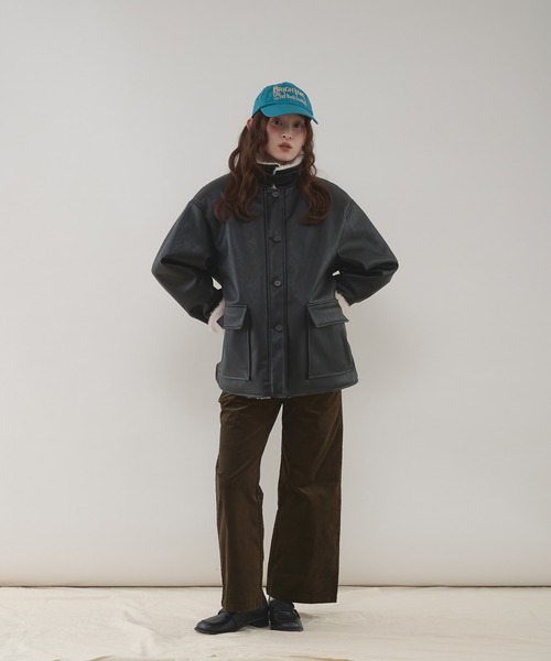 MUHET（ミュエータ） ブルゾン アウター reversible synthetic leather