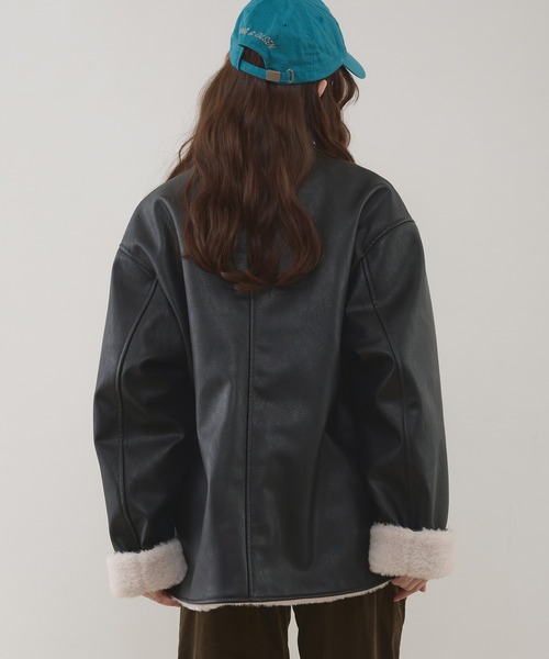 MUHET（ミュエータ） ブルゾン アウター reversible synthetic leather
