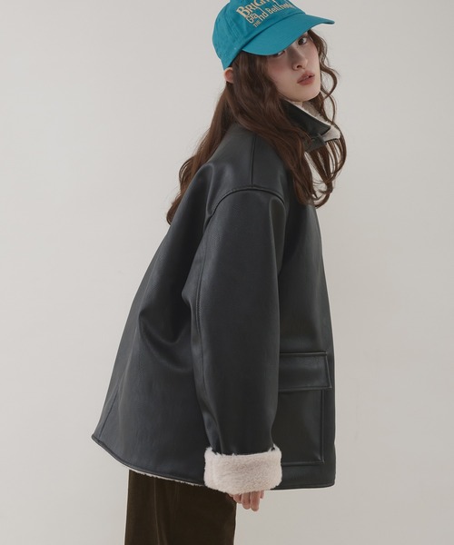 MUHET（ミュエータ） ブルゾン アウター reversible synthetic leather