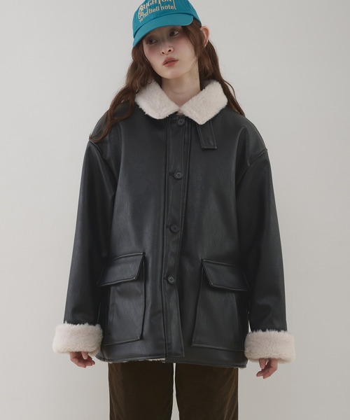MUHET（ミュエータ） ブルゾン アウター reversible synthetic leather