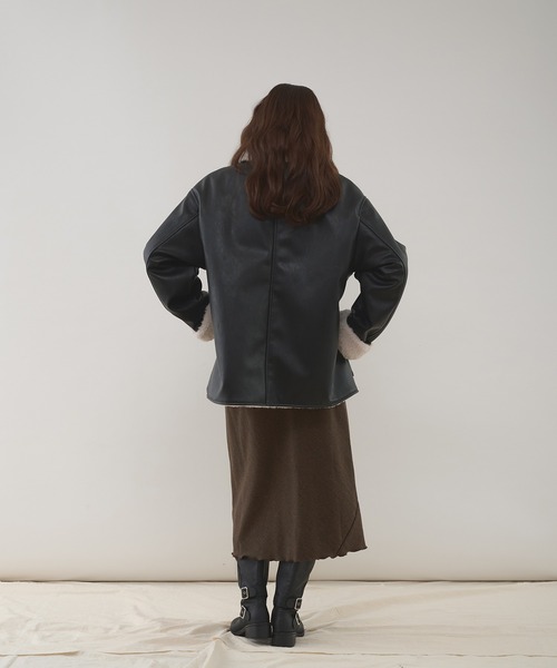 MUHET（ミュエータ） ブルゾン アウター reversible synthetic leather