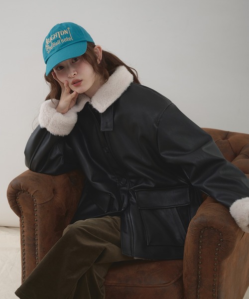 MUHET（ミュエータ） ブルゾン アウター reversible synthetic leather