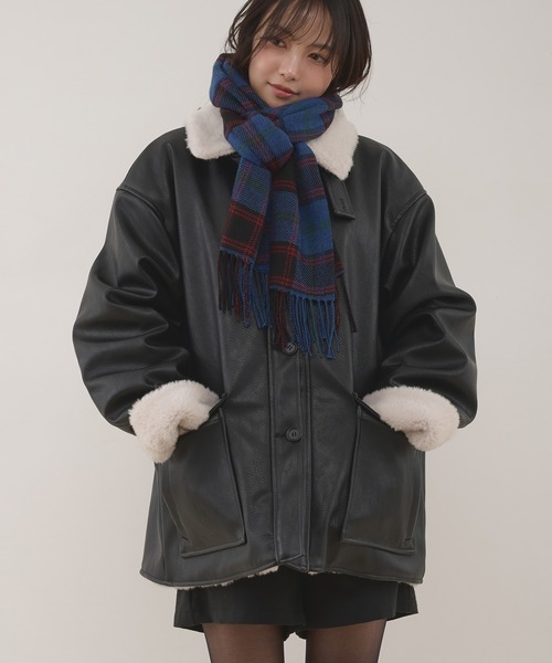 MUHET（ミュエータ） ブルゾン アウター reversible synthetic leather