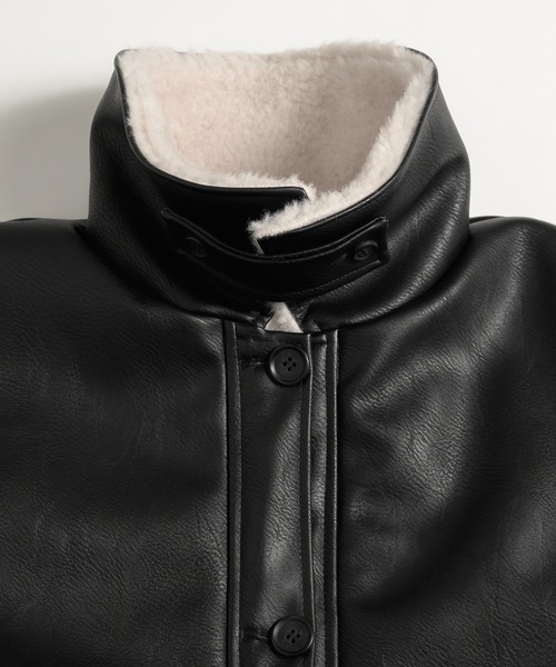 MUHET（ミュエータ） ブルゾン アウター reversible synthetic leather