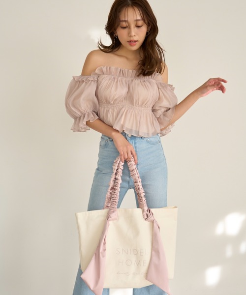 「SNIDEL HOME」 トートバッグ FREE ブラック レディース_画像2