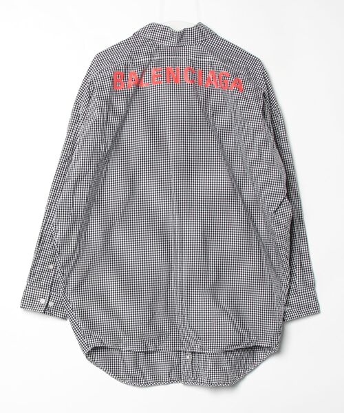 BALENCIAGA チェック柄 長袖シャツ BALENCIAGA（バレンシアガ） チェック柄長袖シャツ 34 ブラック メンズ
