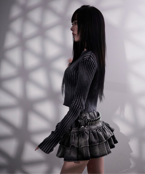 「REFLEM」 長袖ニット FREE ブラック レディース_画像3