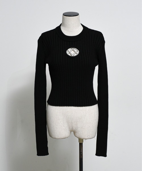 「REFLEM」 長袖ニット FREE ブラック レディース_画像7