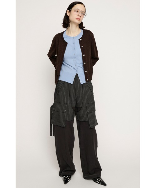 SLY（スライ） カーゴパンツ 「2026SS新作」KNIT DOCKING CARGO PT