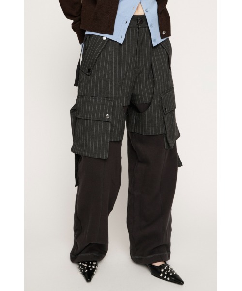 SLY（スライ） カーゴパンツ 「2026SS新作」KNIT DOCKING CARGO PT