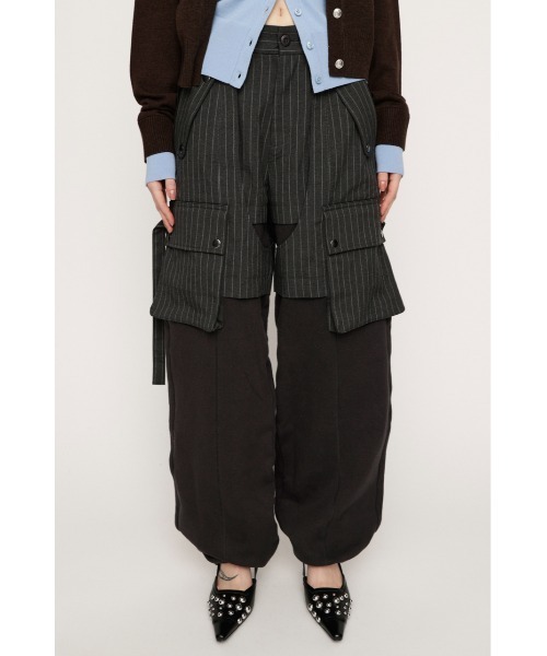 SLY（スライ） カーゴパンツ 「2026SS新作」KNIT DOCKING CARGO PT