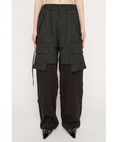 SLY（スライ） カーゴパンツ 「2026SS新作」KNIT DOCKING CARGO PT