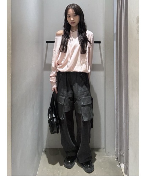SLY（スライ） カーゴパンツ 「2026SS新作」KNIT DOCKING CARGO PT
