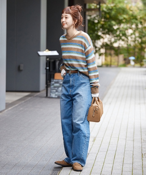 「B.C STOCK」 長袖ニット FREE ブラウン レディース_画像3