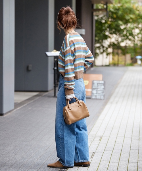 「B.C STOCK」 長袖ニット FREE ブラウン レディース_画像4