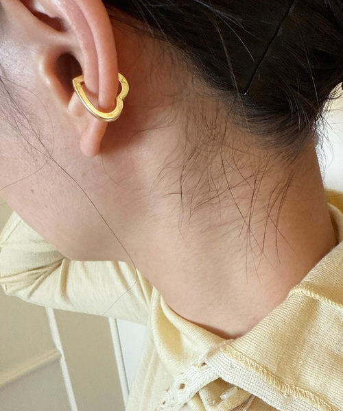 イヤーカフ 「Valentine/ヴァレンタイン」Heart Ear Cuff gold レディースの画像
