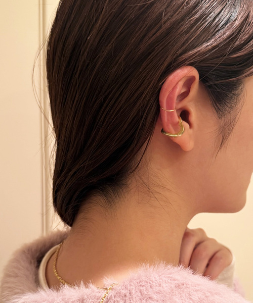 イヤーカフ 「Valentine/ヴァレンタイン」Heart Ear Cuff gold レディースの画像