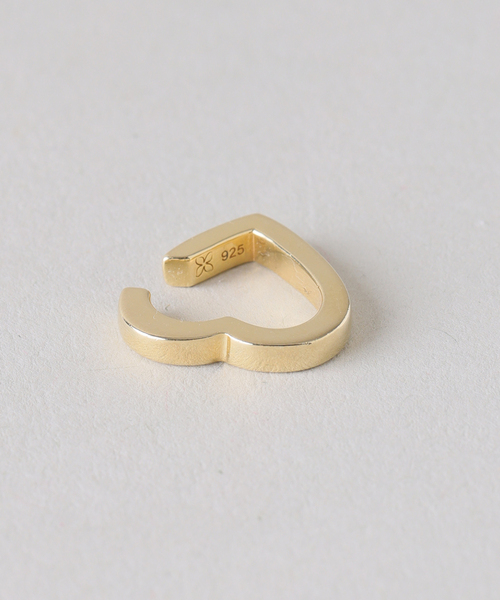 イヤーカフ 「Valentine/ヴァレンタイン」Heart Ear Cuff gold レディースの画像