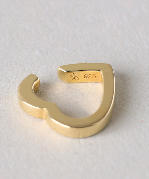 イヤーカフ 「Valentine/ヴァレンタイン」Heart Ear Cuff gold レディースの画像