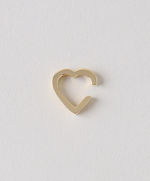 イヤーカフ 「Valentine/ヴァレンタイン」Heart Ear Cuff gold レディースの画像