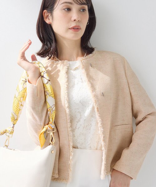 INDIVI（インディヴィ） ジャケット ノーカラージャケット 入学式 卒業