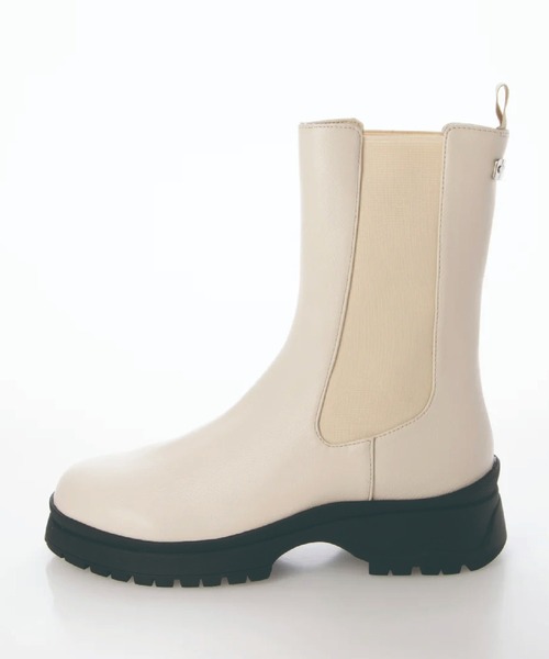 「Lucida」 ショートブーツ 38 アイボリー レディース_画像2