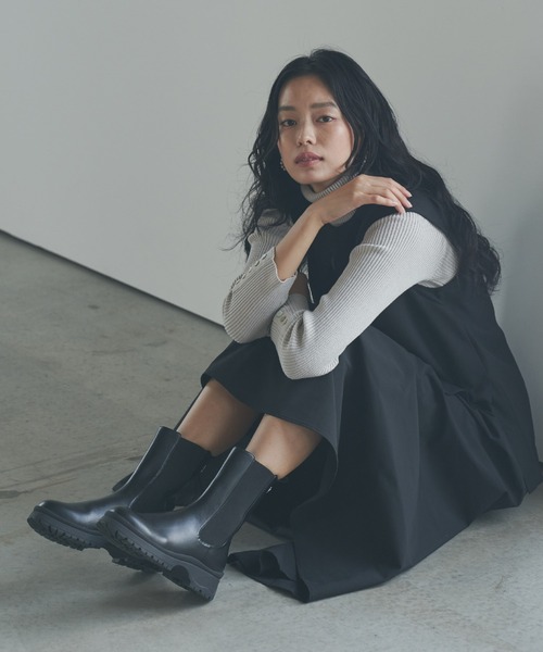 「Lucida」 ショートブーツ 38 アイボリー レディース_画像8