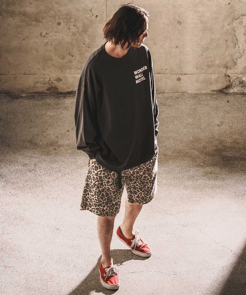 WONDER WALL MOTEL ワイドパンツ パンツ mp14450-REOPARD SHORTS