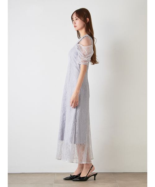 SNIDEL（スナイデル） ドレス ラメブレードVネックレースドレス