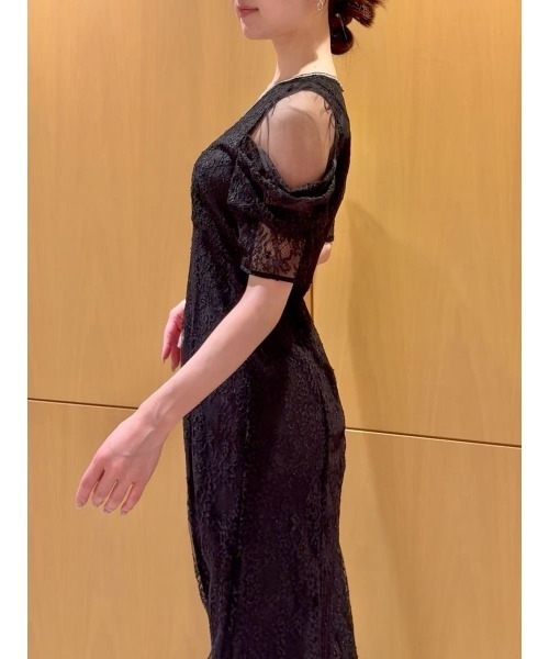 SNIDEL（スナイデル） ドレス ラメブレードVネックレースドレス