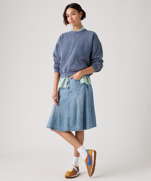 Levi's（リーバイス） デニムスカート テンセル ゴデットフレア