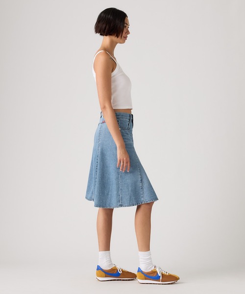 Levi's（リーバイス） デニムスカート テンセル ゴデットフレア