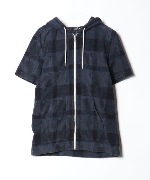 新品 ブラックレーベルクレストブリッジ ジップアップパーカー 紺M スウェット BLACK LABEL CRESTBRIDGE（ブラックレーベル クレストブリッジ