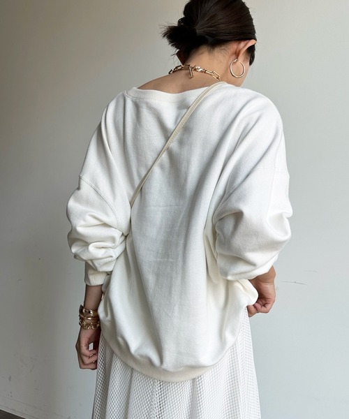 「DouDou」 スウェットカットソー FREE ネイビー レディース_画像3