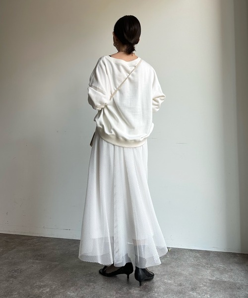 「DouDou」 スウェットカットソー FREE ネイビー レディース_画像4