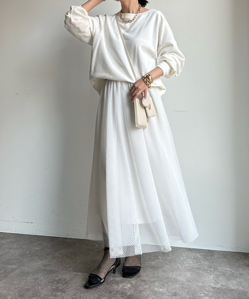 「DouDou」 スウェットカットソー FREE ネイビー レディース_画像6