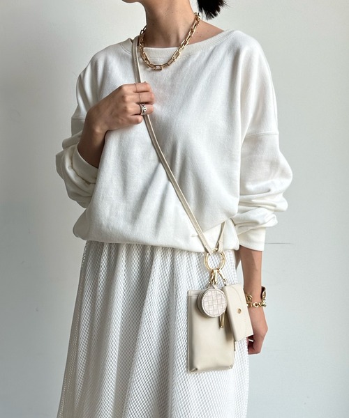 「DouDou」 スウェットカットソー FREE ネイビー レディース_画像7