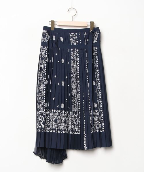 sacai（サカイ） プリーツスカート 1 ネイビー レディース : ZOZOTOWN