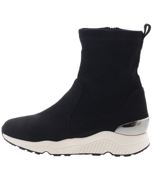 「JELLY BEANS」 ショートブーツ L ブラック レディースの画像4