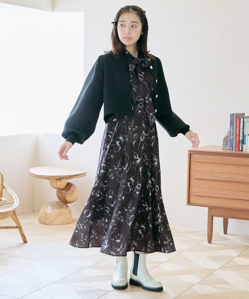 「mysty woman」 長袖ワンピース FREE アイボリー レディース_画像8