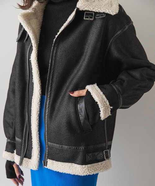 「rectangle」 ブルゾン FREE ブラック レディース_画像2