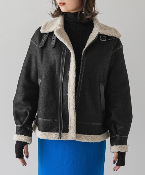 「rectangle」 ブルゾン FREE ブラック レディース_画像5