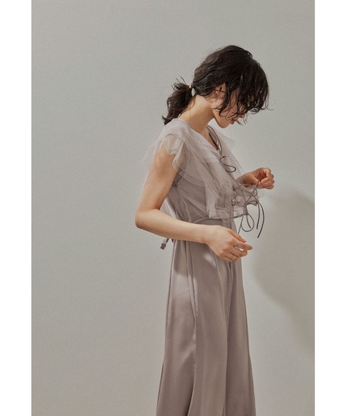 「niana」 ノースリーブワンピース M ネイビー レディース_3