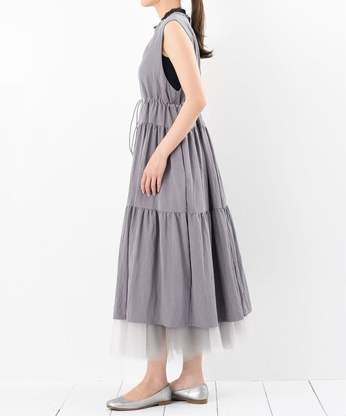 r・p・s（アールピーエス） ワンピース フロントジップティアードジレ