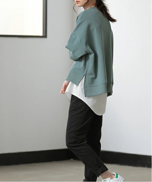 「and it_」 スウェットカットソー M-L スモークピンク レディース_画像7