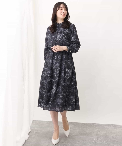 「OFUON le MK」 長袖ワンピース 38 ライトブルー レディース_画像3