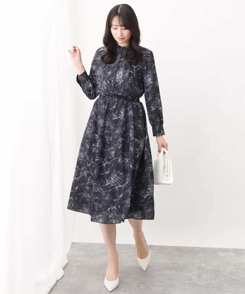 「OFUON le MK」 長袖ワンピース 38 ライトブルー レディース_画像5